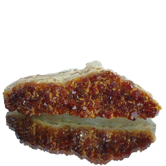 Brazilian Citrine Druzy Crystal In Matrix - Picture 3 of 6
